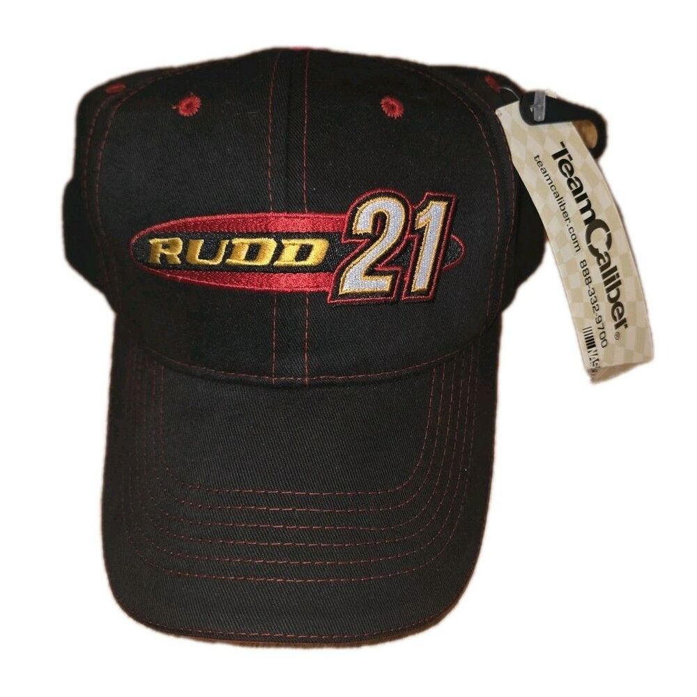 NASCAR Ricky Rudd #21 Team Caliber Vintage NWT Pit Stop Black Red Rooster